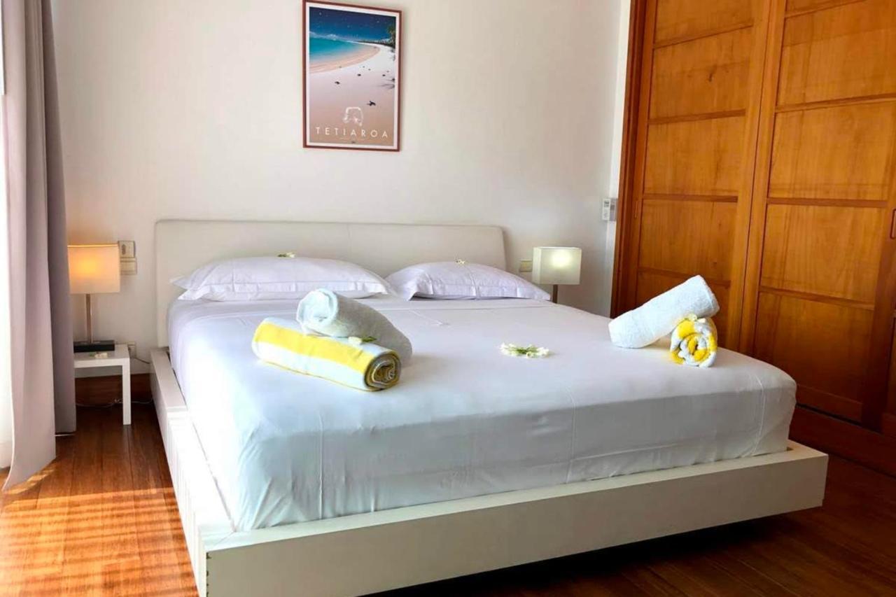 Sunset Beach Carlton- Tahiti - Beachfront Luxury Residence & Pool - 4 Pers プナアウィア エクステリア 写真